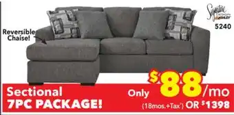 Surplus Furniture Gardiner Pewter 2Pc Sectional offer