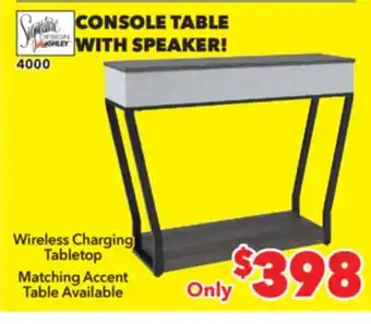 Surplus Furniture Sethlen Console Table with Speaker offer