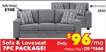 Surplus Furniture Amberly Flint Sofa & Loveseat Set offer
