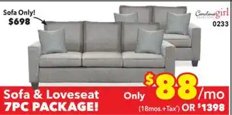 Surplus Furniture Closeout Sofa/Loveseat offer