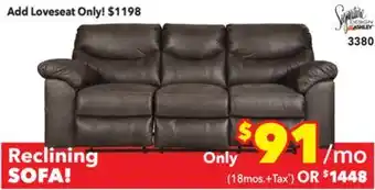 Surplus Furniture Boxberg Teak Reclining Sofa offer