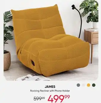 Meubles RD Rocking Recliner with Phone Holder offer