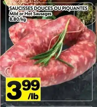 Supermarché PA Mild or Hot Sausages offer