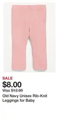 Old Navy Old Navy Unisex Rib-Knit Leggings for Baby offer