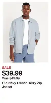 Old Navy Old Navy French Terry Zip Jacket offer