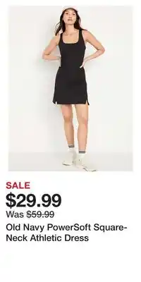 Old Navy Old Navy PowerSoft Square-Neck Athletic Dress offer