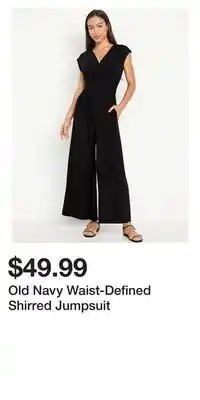 Old Navy Old Navy Waist-Defined Shirred Jumpsuit offer