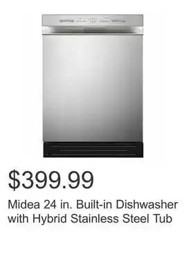Costco Midea 24 in. Built-in Dishwasher with Hybrid Stainless Steel Tub offer