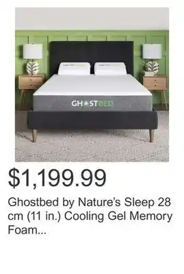 Costco Ghostbed by Nature's Sleep 28 cm (11 in.) Cooling Gel Memory Foam Mattress offer
