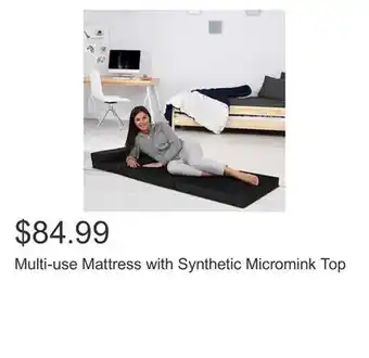 Costco Multi-use Mattress with Synthetic Micromink Top offer