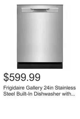 Costco Frigidaire Gallery 24in Stainless Steel Built-In Dishwasher with MaxBoost Dry offer