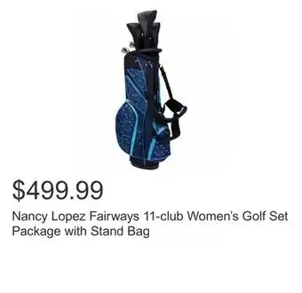 Costco Nancy Lopez Fairways 11-club Women's Golf Set Package with Stand Bag offer