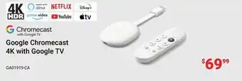 Visions Electronics Google Chromecast 4K with Google TV offer