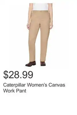 Costco Caterpillar Women's Canvas Work Pant offer