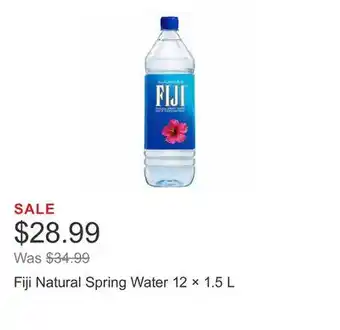 Costco Fiji Natural Spring Water 12 × 1.5 L offer