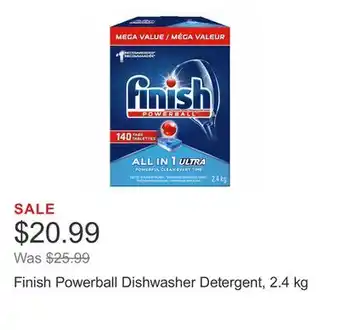 Costco Finish Powerball Dishwasher Detergent, 2.4 kg offer