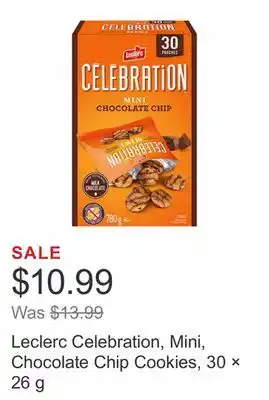 Costco Leclerc Celebration, Mini, Chocolate Chip Cookies, 30 × 26 g offer