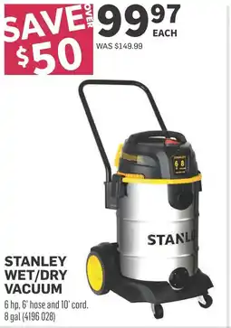 Co-op STANLEY WET/DRY VACUUM offer