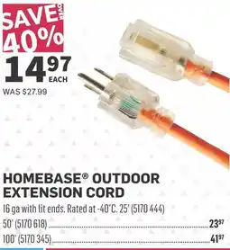 Co-op HOMEBASE OUTDOOR EXTENSION CORD offer