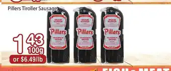 Nations Fresh Foods Pillers Tiroller Sausage offer