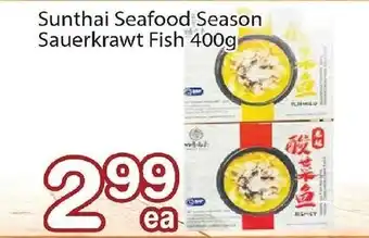 Nations Fresh Foods Sunthai Seafood Season Sauerkrawt Fish 400g offer