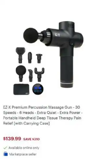 Best Buy Ez-X Premium Percussion Massage Guin offer