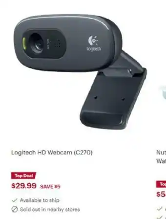 Best Buy Logitech HD Webcam offer