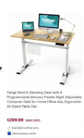 Best Buy Fenge Electric Standing Desk With 4 Programmable Memory Presets Hight Adjustable Computer Desk offer