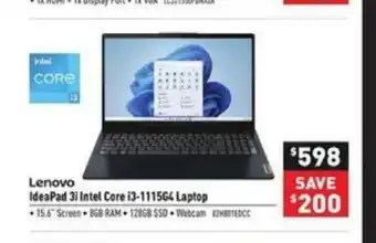 Visions Electronics Ideapad 3i Intel Core i3-1115g4 Laptop offer