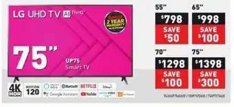 Visions Electronics UP75 Smart Tv offer