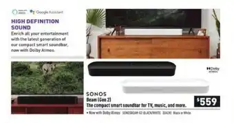 Visions Electronics The Compact Smart Soundbar For TV, Music, and More. offer
