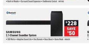 Visions Electronics 2.1-Channel Soundbar System offer