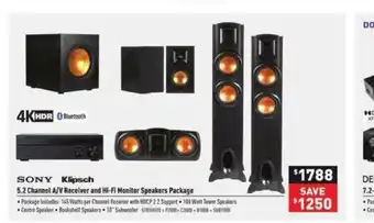 Visions Electronics 5.2 Channel A/V Receiver And Hi-Fi Monitor Speakers Package offer