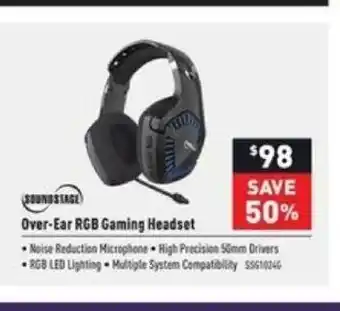 Visions Electronics Over-Ear RGB Gaming Headset offer