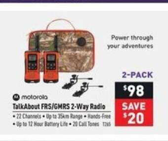 Visions Electronics TalkAbout FRS/GMRS 2-Way Radio offer