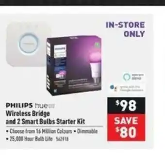 Visions Electronics Wireless Bridge And 2 Smart Bulbs Starter Kit offer