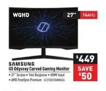 Visions Electronics G5 Odyssey Curved Gaming Monitor offer