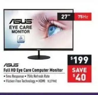 Visions Electronics Ful HD Eye Care Computer Monitor offer