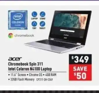 Visions Electronics Chromebook Spin 311 Intel Celeron N4100 Laptop offer