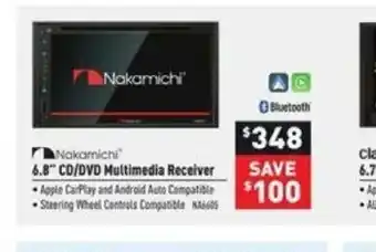 Visions Electronics 6.8" CD/DVD Multimedia Receiver offer