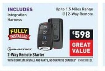 Visions Electronics 2-Way Remote Starter offer