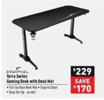 Visions Electronics Terra Series Gaming Desk With Desk Mat offer