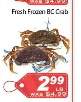 Ample Food Market Fresh Frozen BC Crab offer
