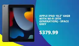 Best Buy APPLE IPAD 10.2" 64GB WITH WI-FI (9TH GENERATION) - SPACE GREY offer
