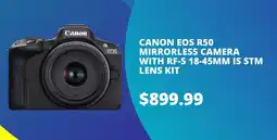 Best Buy CANON EOS R50 MIRRORLESS CAMERA WITH RF-S 18-45MM IS STM LENS KIT offer