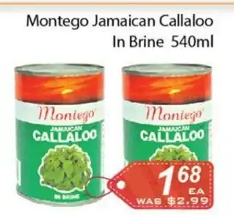 Ample Food Market Montego Jamaican Callaloo in Brine 540 ml offer