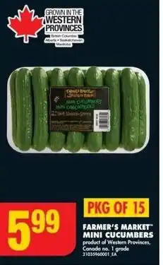 No Frills FARMER'S MARKET MINI CUCUMBERS offer