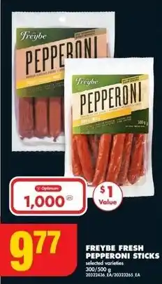 No Frills FREYBE FRESH PEPPERONI STICKS offer