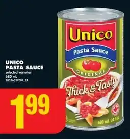 No Frills UNICO PASTA SAUCE offer