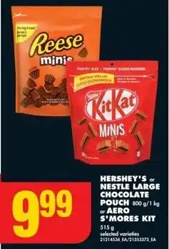 HERSHEY'S NESTLE LARGE CHOCOLATE POUCH 800 g/1kg or AERO S'MORES KIT